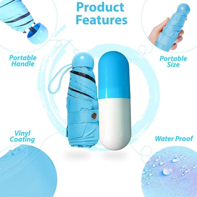capsule-shaped mini folding umbrella
