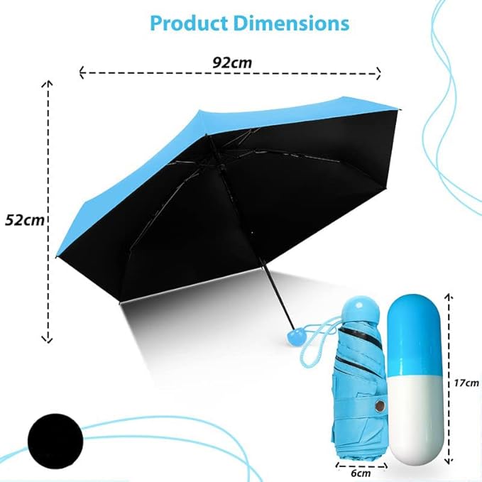 capsule-shaped mini folding umbrella
