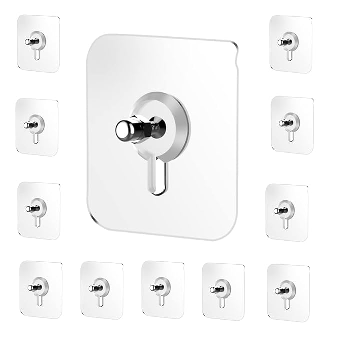 Self-Adhesive Wall Hooks - 12 pcs.