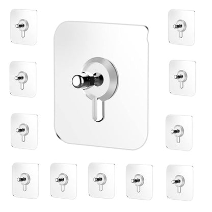 Self-Adhesive Wall Hooks - 12 pcs.