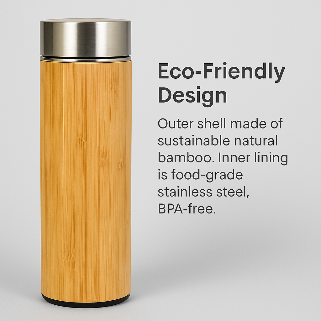 Bamboo Thermos Bottle – Eco-Friendly