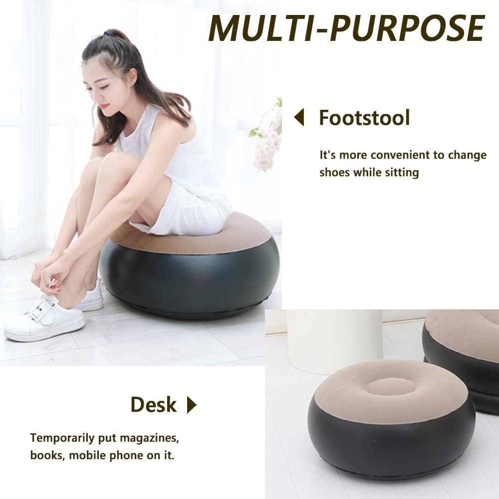 Inflatable Lounge Sofa with Ottoman & Electric Air Pump